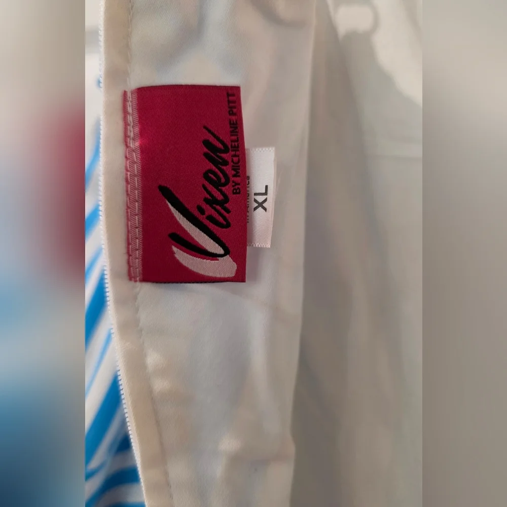 Vixen by Micheline Pitt Blue and White Dress - Picture 4 of 5